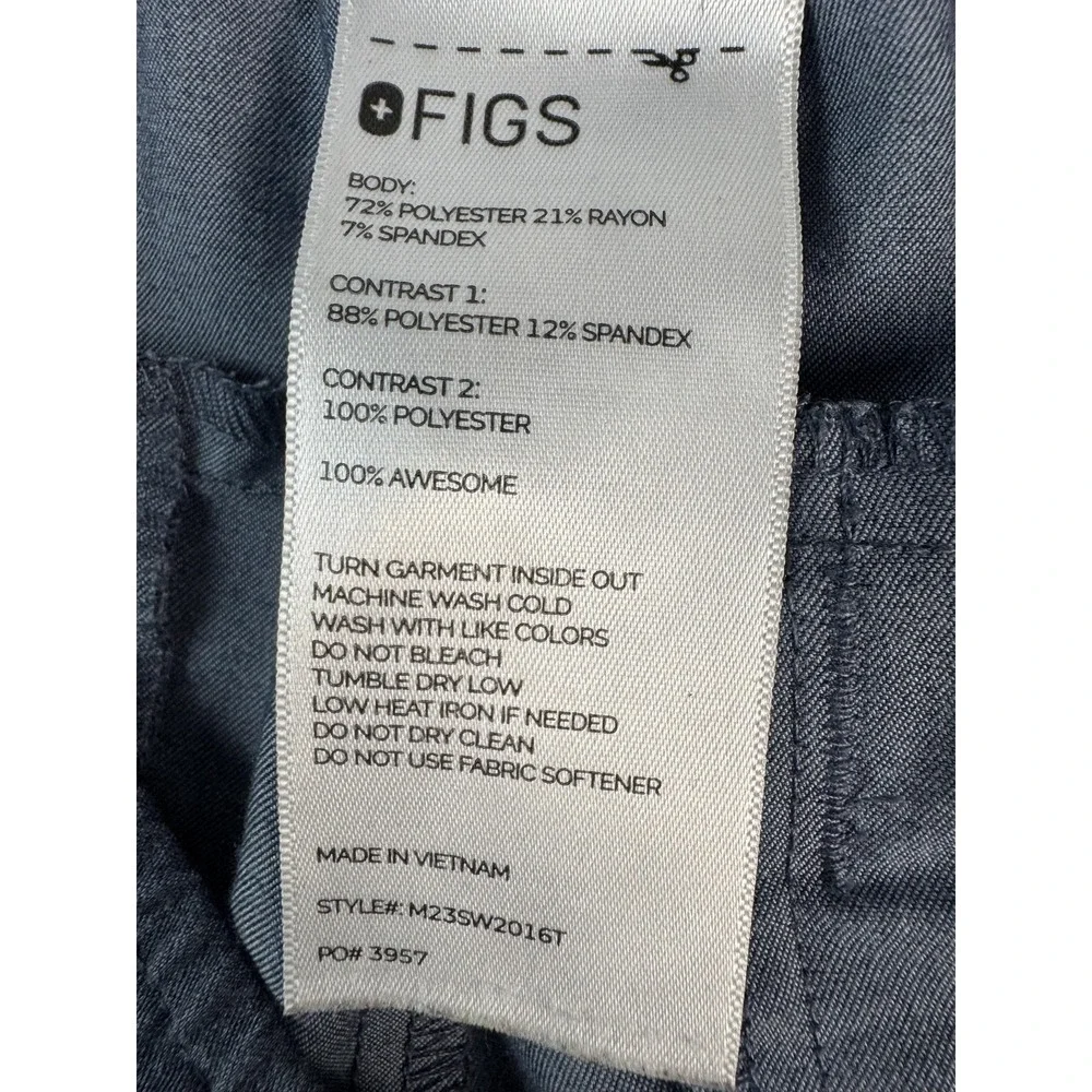 Figs Technical Collection Pants Mens XL Blue Jogger Scrub‎ Drawstring Pockets